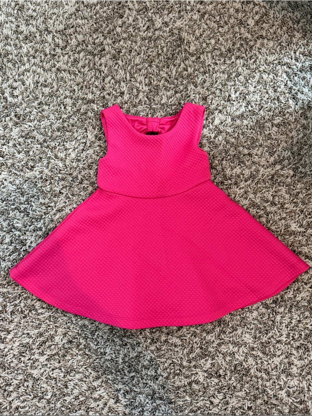 kate spade Hot Pink Textured Sleeveless Fit-and-Flare Dress